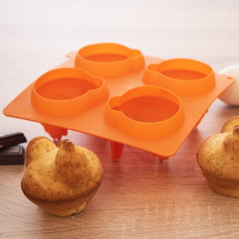 FORMA DO PIECZENIA CIASTEK I PRALIN PRALINEK SILIKONOWA POMARAŃCZOWA KURKA SILLINIE ORION 151783