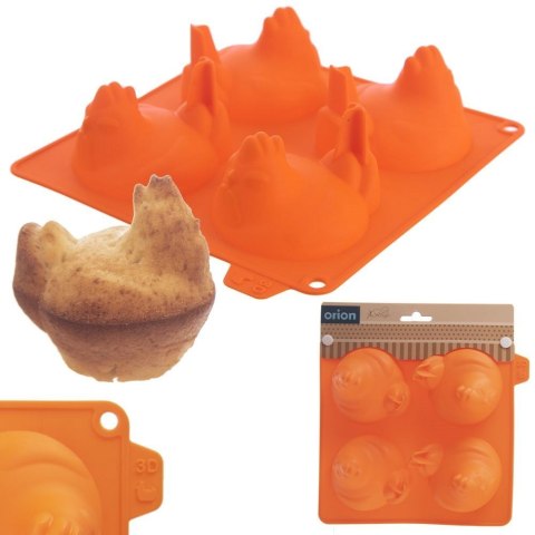 FORMA DO PIECZENIA CIASTEK I PRALIN PRALINEK SILIKONOWA POMARAŃCZOWA KURKA SILLINIE ORION 151783