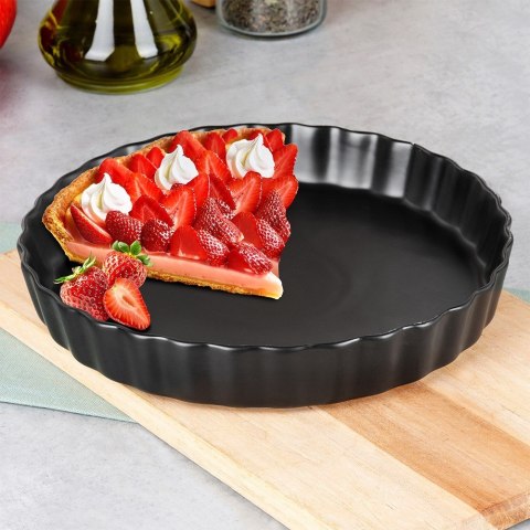FORMA DO PIECZENIA TARTY CIASTA CERAMICZNA CZARNA 24.5CM VILDE 279003