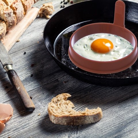 FORMA DO SMAŻENIA JAJEK NALEŚNIKÓW PANCAKE SILIKONOWA POMARAŃCZOWA KOŁO SILLINIE ORION 151755