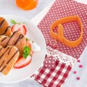 FORMA DO SMAŻENIA JAJEK NALEŚNIKÓW PANCAKE SILIKONOWA POMARAŃCZOWA SERCE SILLINIE ORION 151717