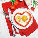 FORMA DO SMAŻENIA JAJEK NALEŚNIKÓW PANCAKE SILIKONOWA POMARAŃCZOWA SERCE SILLINIE ORION 151717