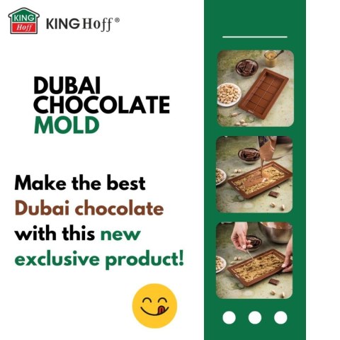 FORMA SILIKONOWA DO CZEKOLADY DUBAJSKIEJ 25X13,5 CM KINGHOFF KH-1945