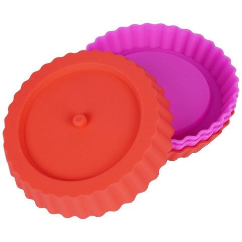 FORMY FOREMKI DO PIECZENIA TARTY CIASTA FORMA SILIKONOWA OKRĄGŁA 12CM 4 SZTUKI ALPINA 259259