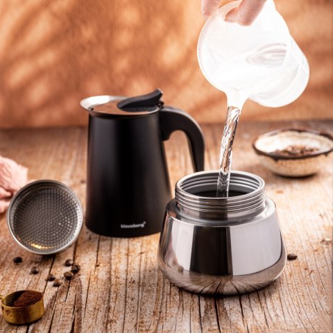 KAWIARKA ESPRESSO KAFETERKA CIŚNIENIOWA KLAUSBERG 600ML (12 FILIŻANKI) KB-7847