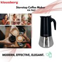 KAWIARKA ESPRESSO KAFETERKA CIŚNIENIOWA KLAUSBERG 600ML (12 FILIŻANKI) KB-7847