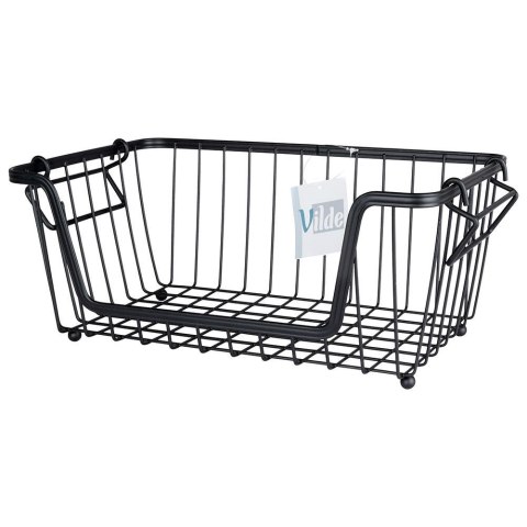 KOSZYK KOSZ NA OWOCE WARZYWA I WARZYWA METALOWY CZARNY SKRZYNKA VILDE 229056