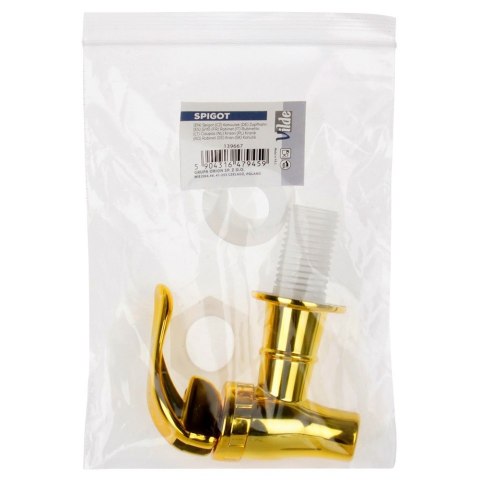 KRANIK KRAN DO SŁOJA SŁOIKA DYSTRYBUTORA NA NAPOJE ZŁOTY VILDE 139667