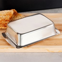 MASELNICZKA STALOWA BŁYSZCZĄCA MASELNICA POJEMNIK NA MASŁO EXCELLENT HOUSEWARE 139740
