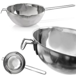 MISKA DO ROZTAPIANIA TOPIENIA CZEKOLADY WOSKU METALOWA STALOWA 1.2L ORION 120296