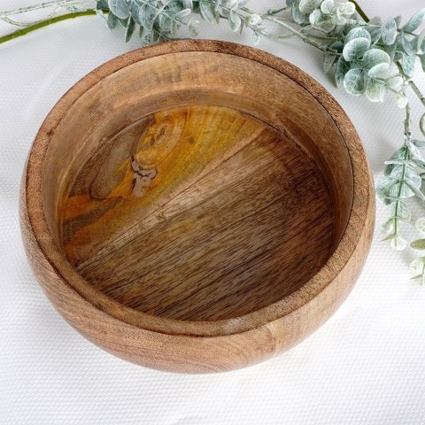 MISKA DREWNIANA DO SERWOWANIA PRZEKĄSEK CHIPSÓW KOSZYK NA OWOCE MANGO 18.5CM 900ML ORION 120285