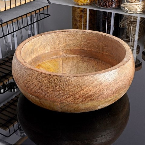 MISKA DREWNIANA DO SERWOWANIA PRZEKĄSEK CHIPSÓW KOSZYK NA OWOCE MANGO 18.5CM 900ML ORION 120285