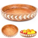MISKA DREWNIANA DO SERWOWANIA PRZEKĄSEK SAŁATEK NA OWOCE 30.5CM 2.5L VILDE 259690