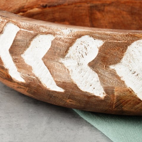 MISKA DREWNIANA DO SERWOWANIA PRZEKĄSEK SAŁATEK NA OWOCE 30.5CM 2.5L VILDE 259690