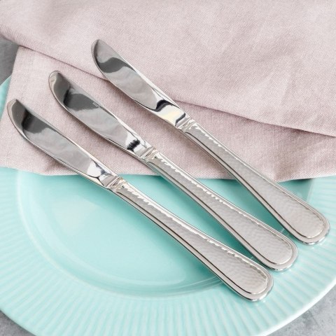 NOŻE STOŁOWE STALOWE KOMPLET NOŻY OBIADOWYCH SZTUĆCE 3-ELE NÓŻ SIREN NAVA 10-121-032