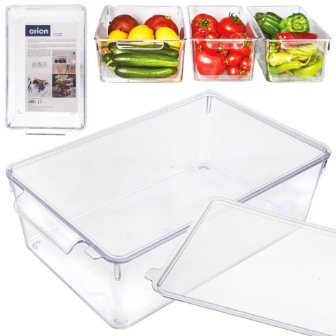 ORGANIZER DO LODÓWKI POJEMNIK Z POKRYWKĄ NA PRZYPRAWY PRODUKTY SPOŻYWCZE 32.5X20X10.5CM ORION 731634