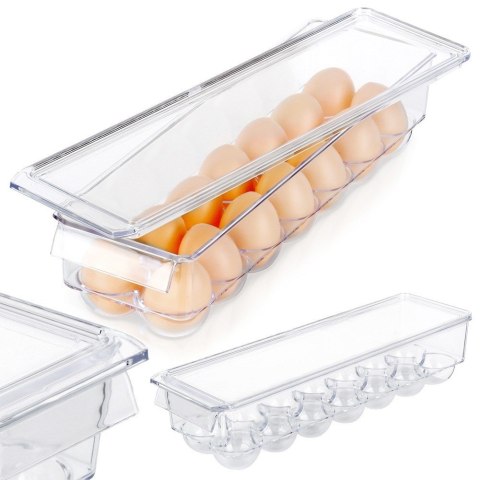 POJEMNIK NA JAJKA DO LODÓWKI Z POKRYWKĄ ORGANIZER NA 14 JAJEK EXCELLENT HOUSEWARE 229171