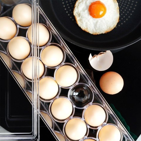 POJEMNIK NA JAJKA DO LODÓWKI Z POKRYWKĄ ORGANIZER NA 14 JAJEK EXCELLENT HOUSEWARE 229171