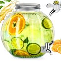 SŁÓJ SŁOIK DO NAPOJÓW Z KRANIKIEM SZKLANY DYSTRYBUTOR NA NAPOJE KULKA 5.5L EXCELLENT HOUSEWARE 139774