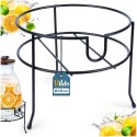 STOJAK POD SŁÓJ SŁOIK Z KRANIKIEM METALOWY CZARNY 23 CM VILDE 229072
