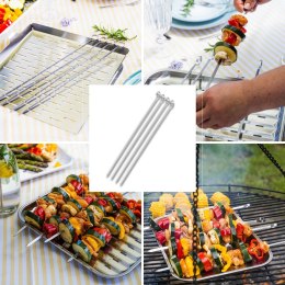 SZPIKULCE NA SZASZŁYKI, DO GRILLA, 4 SZT, 35,8CM, STAL NIERDZEWNA, KINGHOFF KH-1914