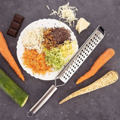 TARKA KUCHENNA DO WARZYW SERA IMBIRU OWOCÓW STALOWA PŁASKA 38CM ORION 144802