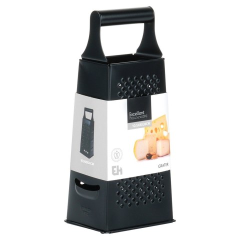 TARKA KUCHENNA DO WARZYW SERA ZIEMNIAKÓW OWOCÓW STALOWA CZARNA 4-STRONNA 25CM EXCELLENT HOUSEWARE 259714