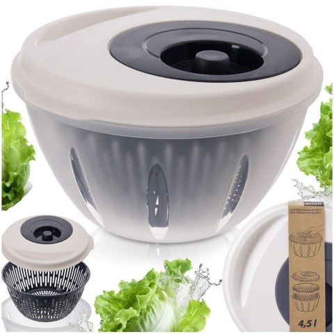 WIRÓWKA SUSZARKA DO SAŁATY WARZYW OWOCÓW RĘCZNA SZARA OSUSZACZ ELA ORION 112840