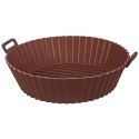 WKŁAD SILIKONOWY DO FRYTKOWNICY BEZTŁUSZCZOWEJ AIR FRYER BRĄZOWY OKRĄGŁY 20CM SILLINIE ORION 151750