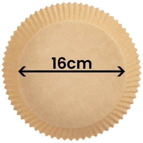 WKŁADY PAPIEROWE DO FRYTKOWNICY BEZTŁUSZCZOWEJ PAPIER 16CM 100 SZT ORION 120045