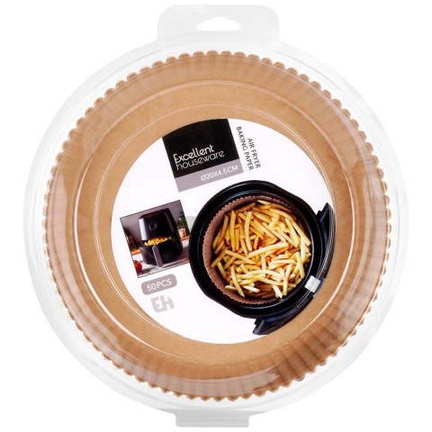 WKŁADY PAPIEROWE DO FRYTKOWNICY BEZTŁUSZCZOWEJ PAPIER DO PIECZENIA 20CM 50 SZT EXCELLENT HOUSEWARE 279011