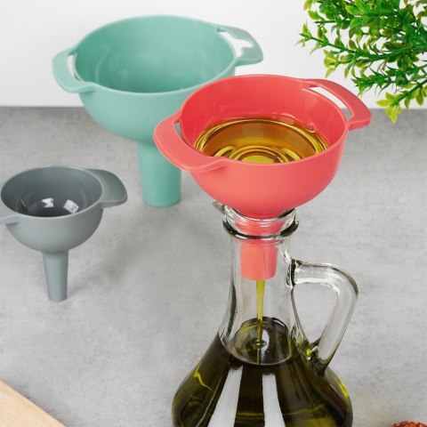 ZESTAW LEJKÓW KUCHENNYCH Z SITKIEM 10/8/6 CM 4-ELE LEJEK SITKO EXCELLENT HOUSEWARE 259731