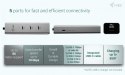 HUB USB-C Charging Metal 5 port with USB-C video 8K + Power Delivery 85W