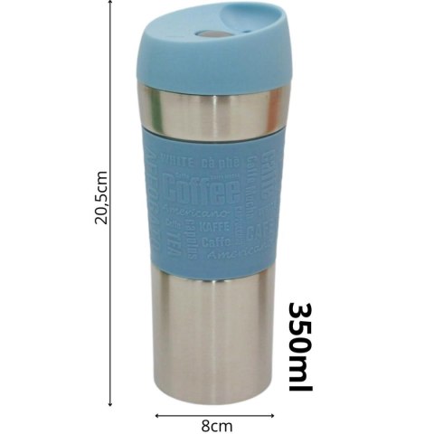 KUBEK TERMICZNY TURYSTYCZNY EXCELLENT HOUSEWARE 350ML NIEBIESKI