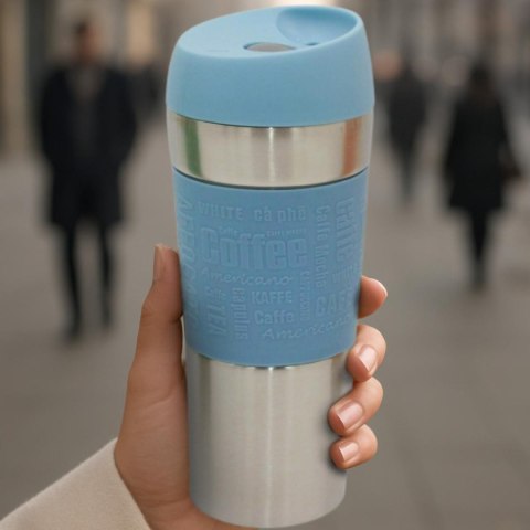 KUBEK TERMICZNY TURYSTYCZNY EXCELLENT HOUSEWARE 350ML NIEBIESKI