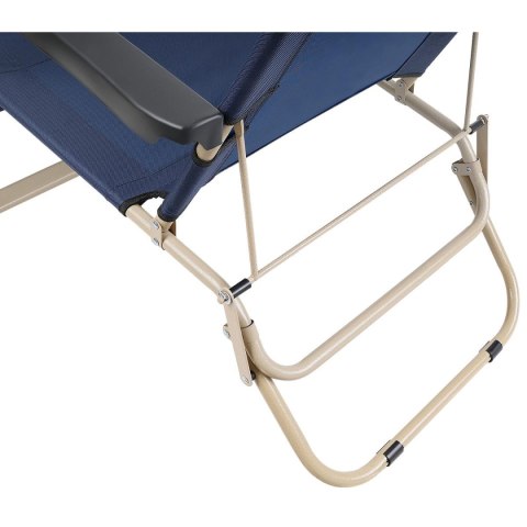 FOTEL TURYSTYCZNY WIELOPOZYCYJNY GARDA Z ZAGŁÓWKIEM GRANAT - BEŻ