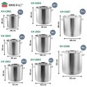 GARNEK GASTRONOMICZNY Z POKRYWĄ STALOWĄ 17L KINGHOFF KH-1961