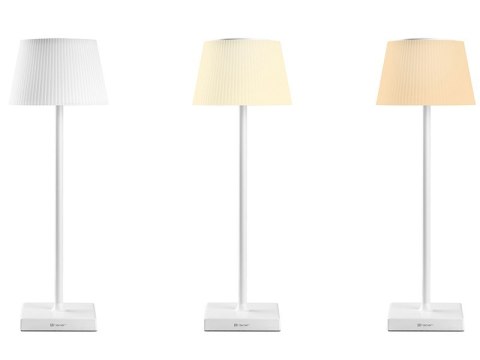 Lampka stołowa Pluto biała