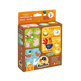 Puzzle zwierzęta małe i duże