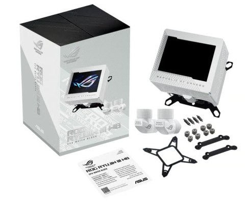 ROG RYUJIN III WB WHT//CPU WATER BLOCK, 3.5" LCD