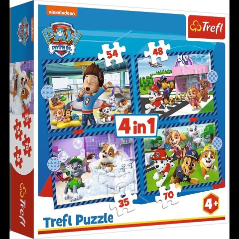 Puzzle - 4w1 - Psie sprawy - Psi Patrol - Trefl 34650