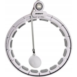 HULA HOP Z MASAŻEREM OBCIĄŻENIEM I LICZNIKIEM BIAŁO SZARY ENERO FIT