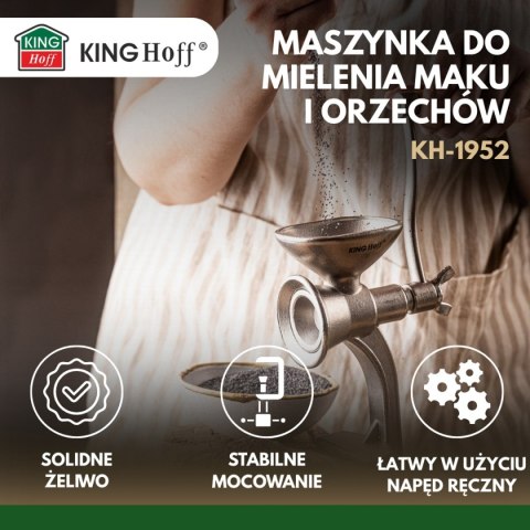 MASZYNKA MŁYNEK DO MIELENIA MAKU ORZECHÓW KINGHOFF KH-1952