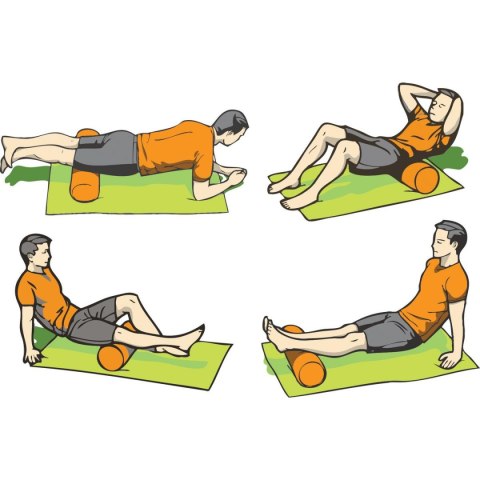 WAŁEK ROLLER DO ĆWICZEŃ CZARNY 14x33CM 930G ENERO FIT