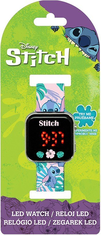 Zegarek LED z kalendarzem Stitch