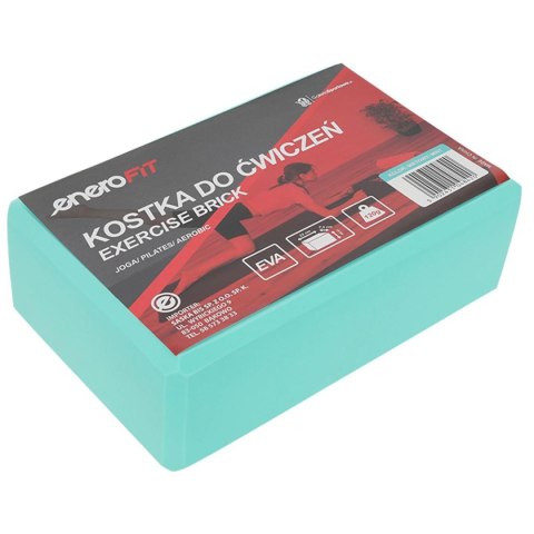 BLOK KOSTKA DO ĆWICZEŃ JOGA PILATES FITNESS MIĘTOWA ENERO FIT