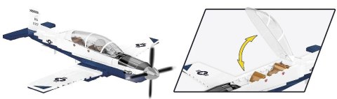 Klocki Samolot Beechcraft T-6 197 elementów