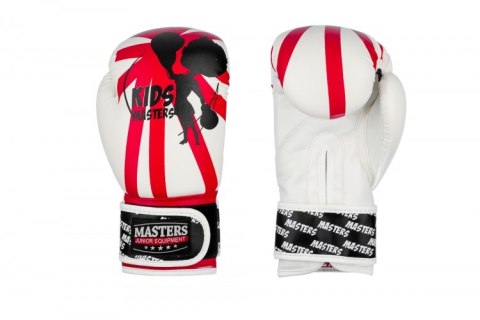 (W) Rękawice bokserskie MJE - RPU-KM białe POFARBOWANE