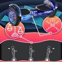 Deskorolka elektryczna Hoverboard z głośnikiem Bluetooth światłem LED ochraniaczami 6.5''
