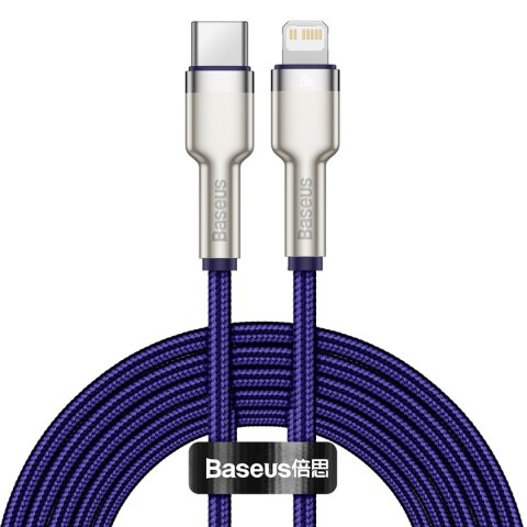 Kabel USB-C do Lightning Baseus Cafule, 20W, 2m (fioletowy)